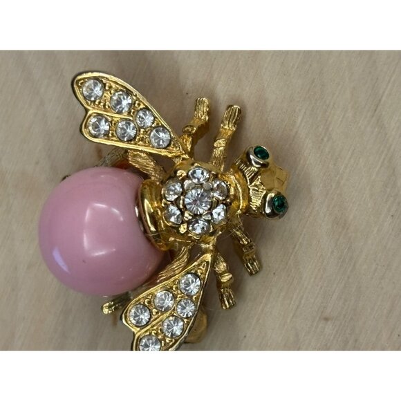 Joan Rivers XV Interchangeable Rhinestone Bee Brooch 19 Beads – One Pink Variant - Picture 7 of 9